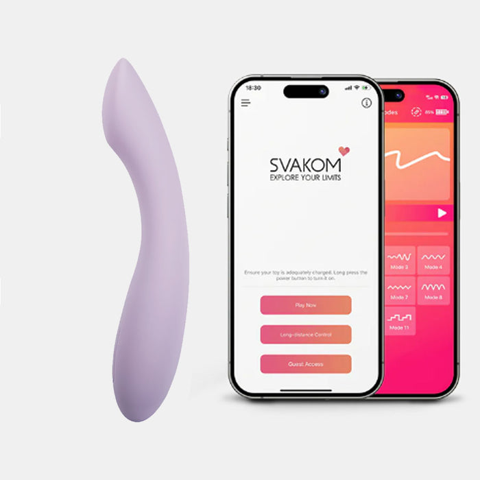 Estimulador Punto G y Clitorial Amy 2 Lila Pastel By Svakom
