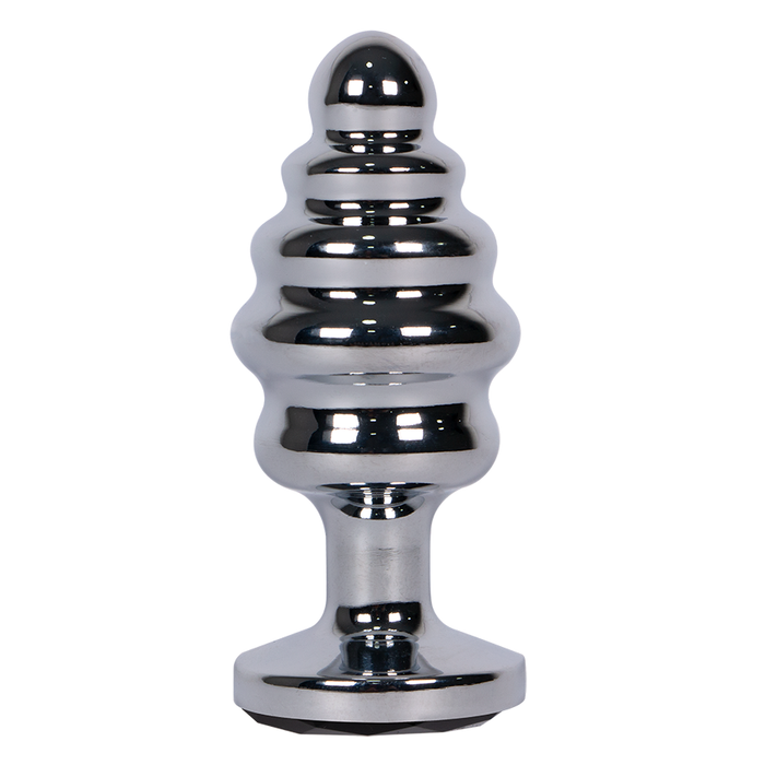 Plug Anal Drill Gema negra Talla L