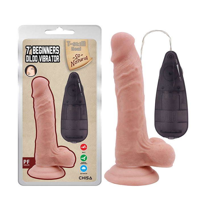 Dildo Vibrator-Flesh 7’ Beginners