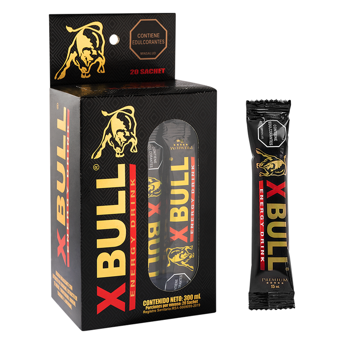 Energizante X-Bull Black Caja  X20 Sachet de 15 mL