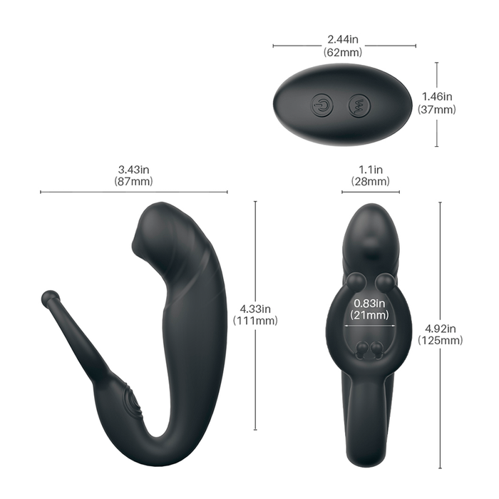 Estimulador Próstata Demon Control Remoto