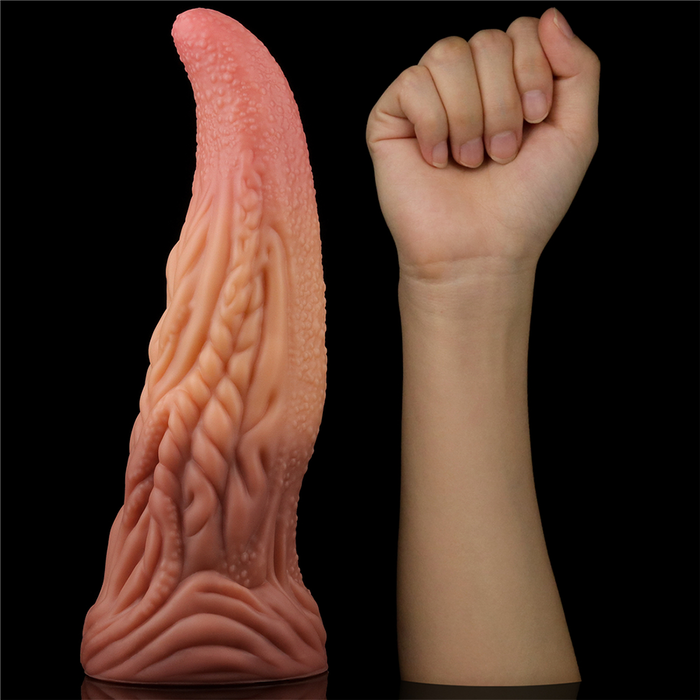 Dildo 10" Dual Layered Tongue