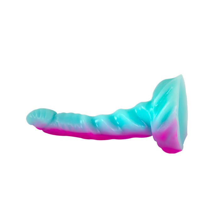 Dildo Anfibio Mediano Verde Fucsia