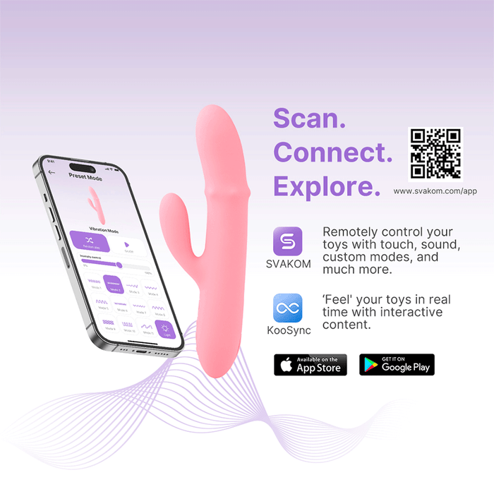 Vibrador Dobe Estimulación Mora NEO Peach Pink Controlado por APP Global By Svakom