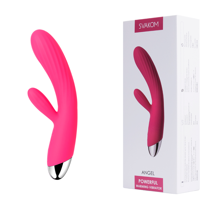 Vibrador de Doble Estimulación Angel Rojo Ciruela By Svakom