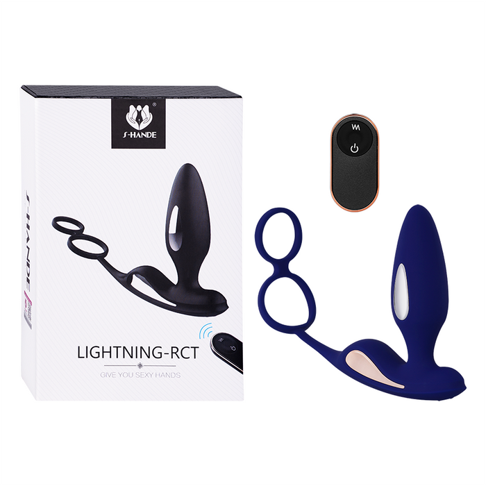 Plug Anal Vibrador con Electroestimulación Lightning a Control Remoto