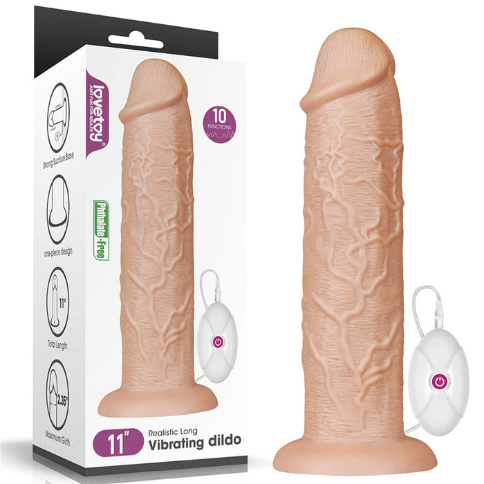 Vibrador Realistic Long Dildo 11''