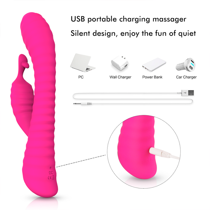 Vibrador Doble Estimulación Moonlight Pink