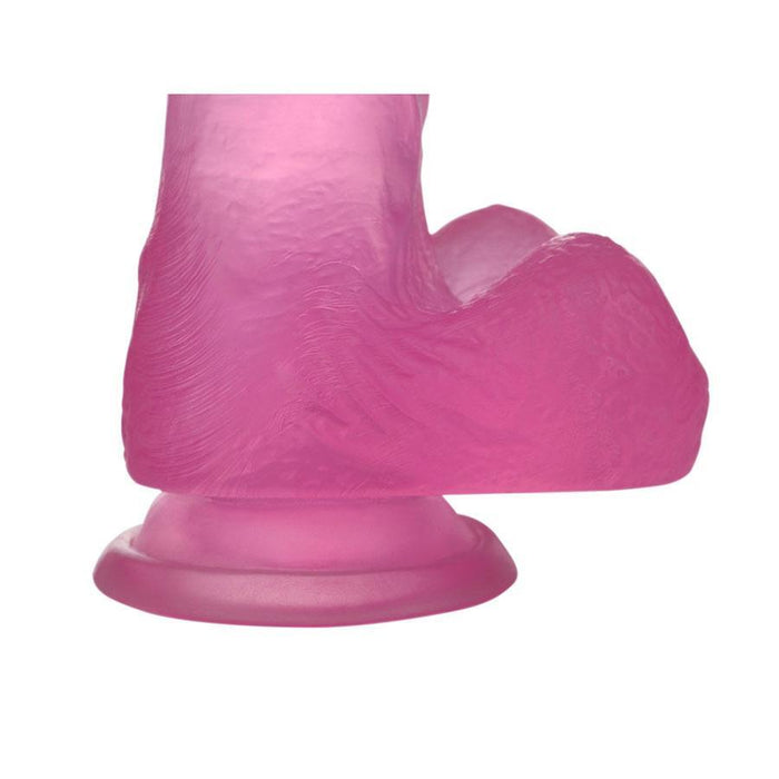 Dildo Jelly Stud 7'' Crystal Pink