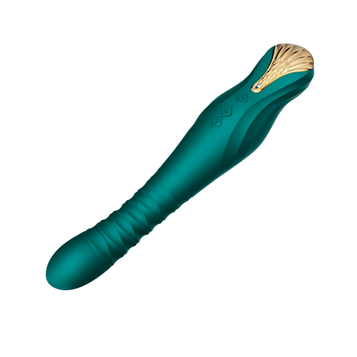 Vibrador de Lujo King Turquoise Green Controlado por APP Bluetooth by ZALO