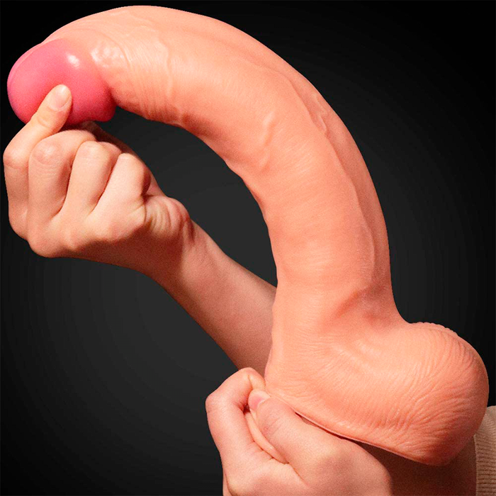 Dildo Silicone 12" Dual Layered Cock