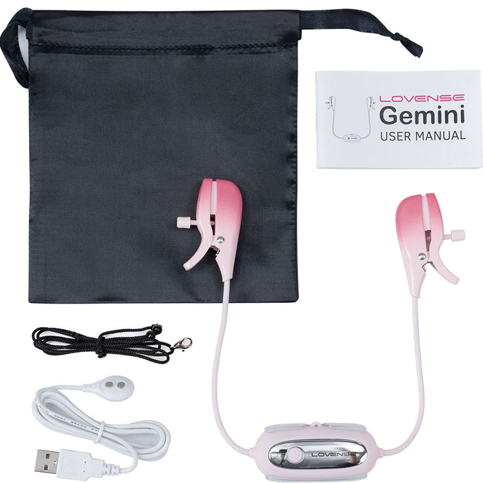 Pinzas para Pezones Vibradoras Gemini Controladas por APP Global By Lovense