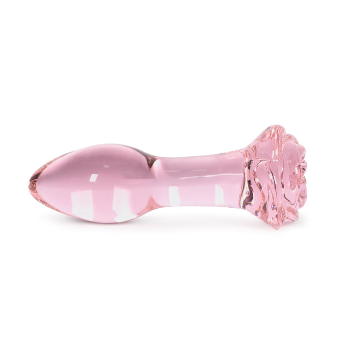 Plug Anal Clear Rose Glass