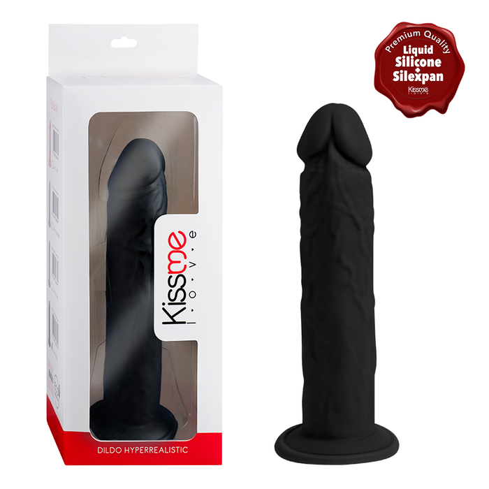 Premiun Silicone Dildo Hyperrealistic Talla L Black