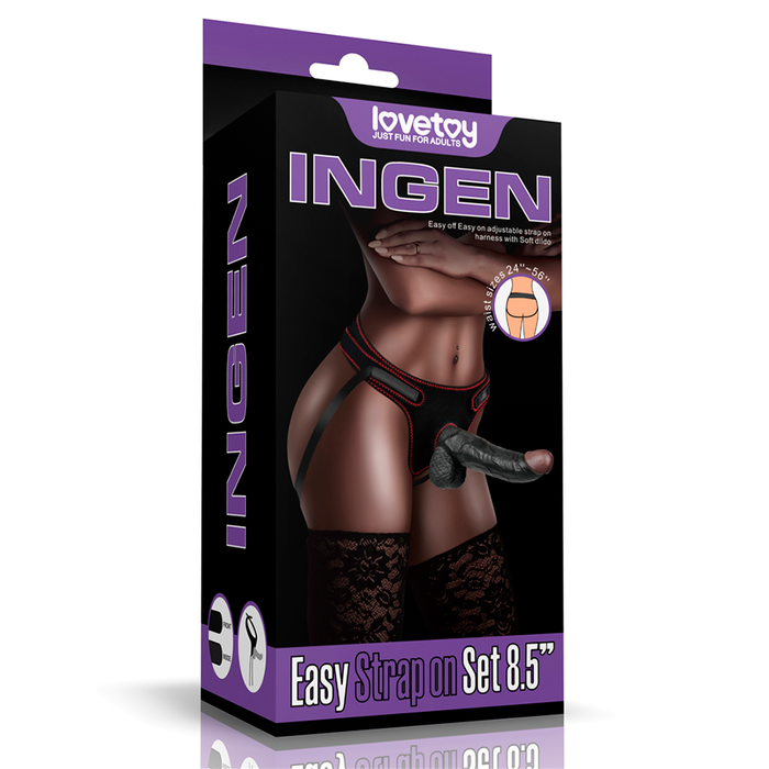 Arnés Imgen Easy Strapon Set 8.5'' Black