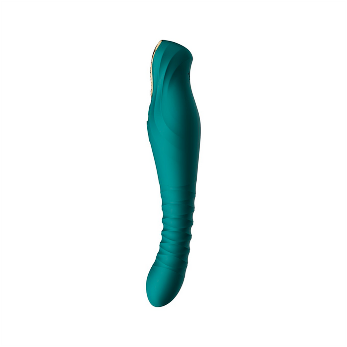 Vibrador de Lujo King Turquoise Green Controlado por APP Bluetooth by ZALO