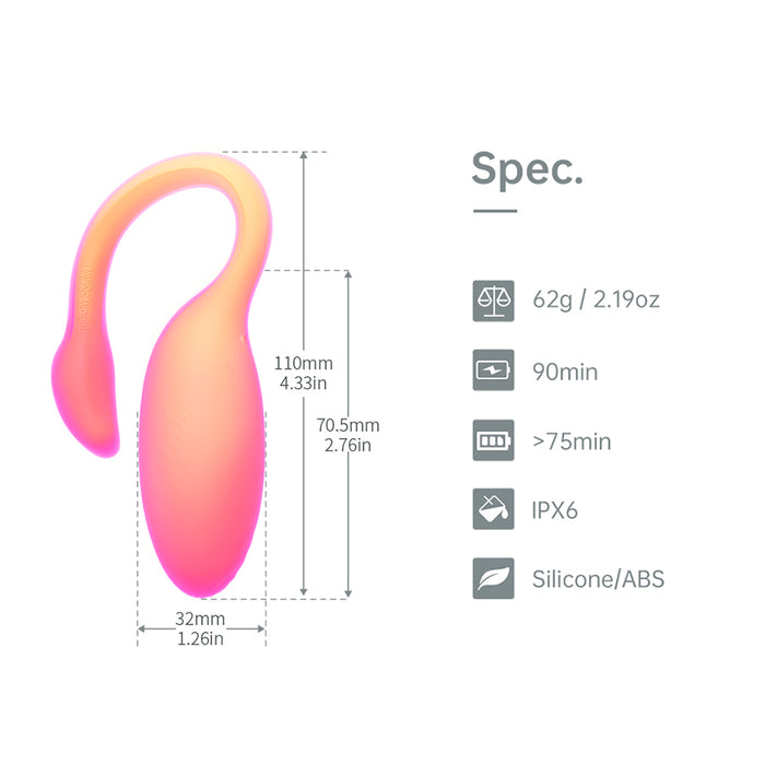 Vibrador Magic Flamingo Max Orange Controlado por APP