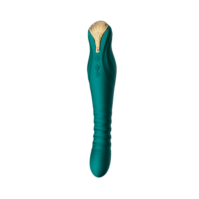 Vibrador de Lujo King Turquoise Green Controlado por APP Bluetooth by ZALO