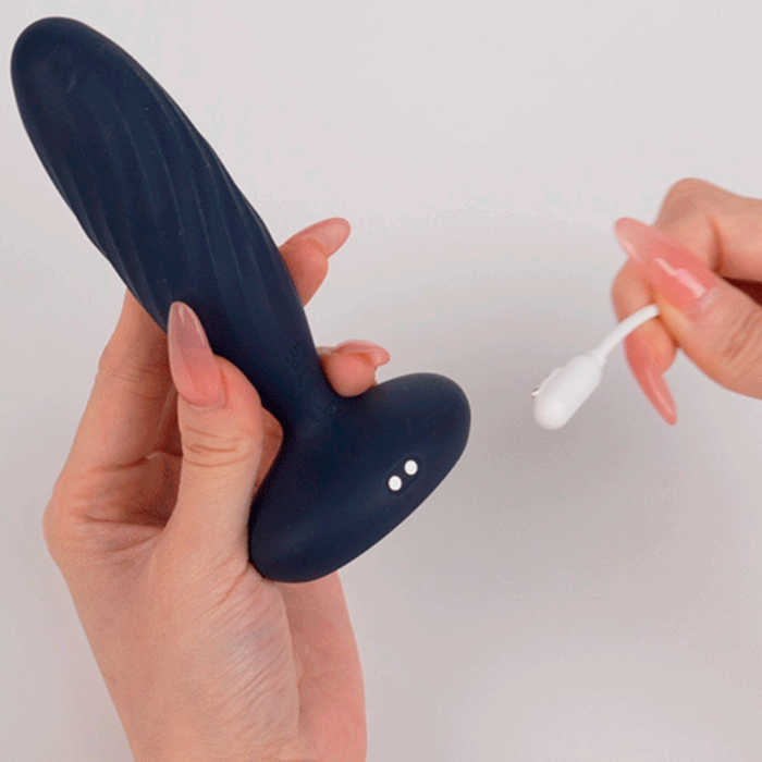 Vibrador Anal de Empuje Jordan Azul Marino Controlado por APP Global By Svakom