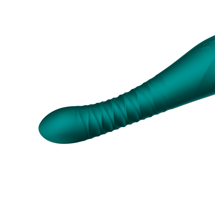 Vibrador de Lujo King Turquoise Green Controlado por APP Bluetooth by ZALO