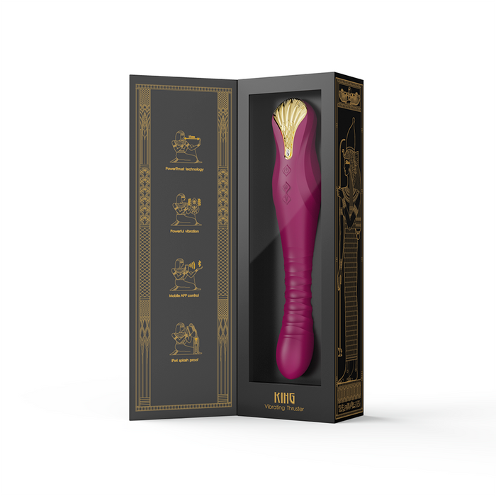 Vibrador de Lujo King Velvet Purple Controlado por APP Bluetooth by ZALO