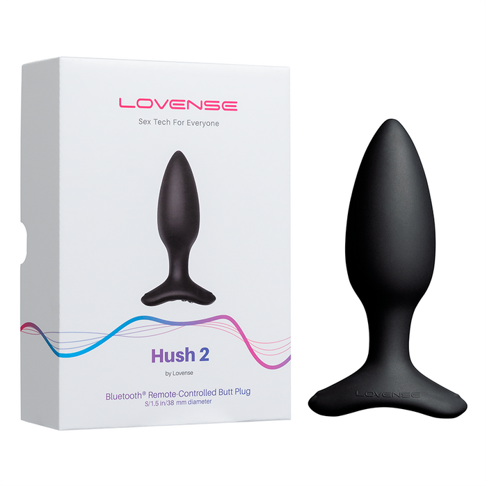 Plug Anal Vibrador Hush 2 (1.5 pulgadas) Controlado por APP Global by Lovense