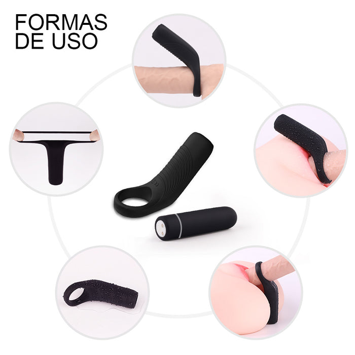 Anillo Vibrador Lure Black