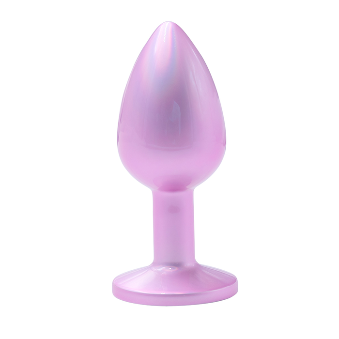 Jewelry Anal Plug Pink Metal/Pink Talla S