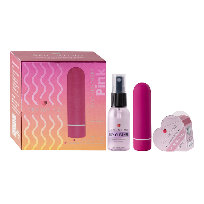 Kit Bala Vibradora Pink Sen Intimo