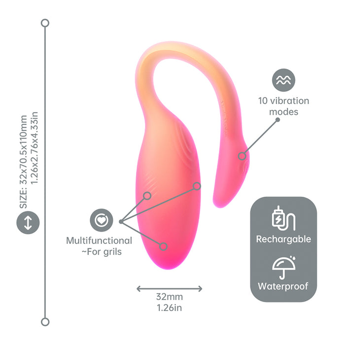 Vibrador Magic Flamingo Max Orange Controlado por APP